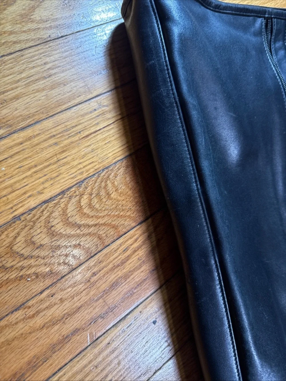 TUMI 9603D3 Leather 2-Way Briefcase Business Bag Black Slim Used